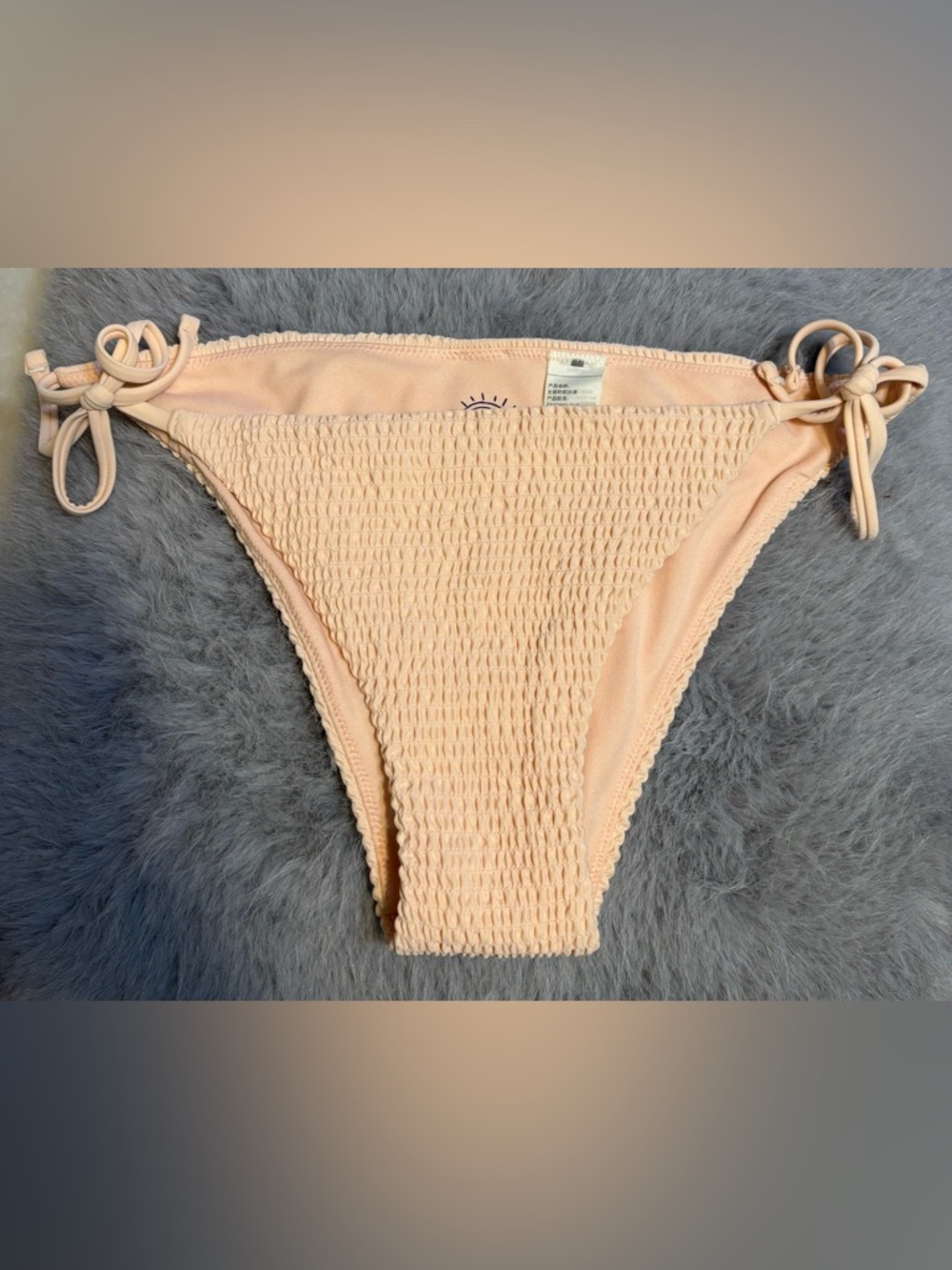 Hollister Peach Smocked Bikini Bottom
